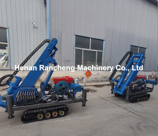 30m Deep Solar Pile Driver Equipment With 25HP Diesel Engine