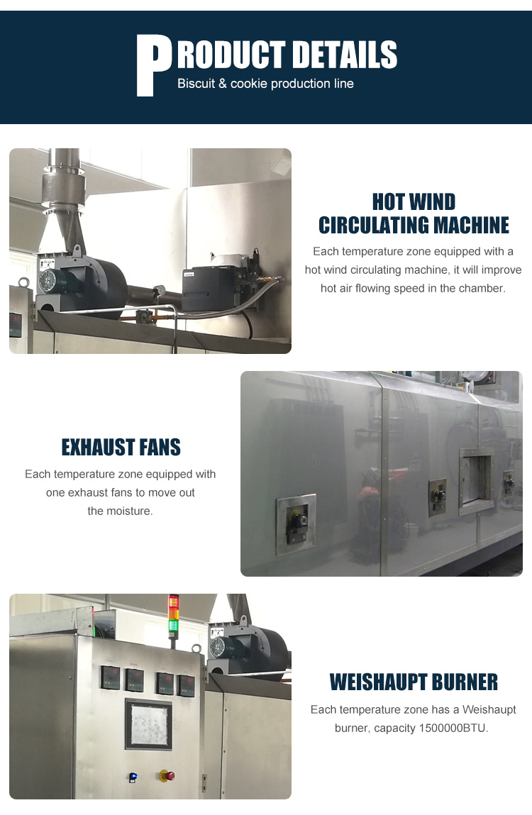 Temperature Adjustable Electric Biscuit Convectional Industrial Cookie Tunnel Oven