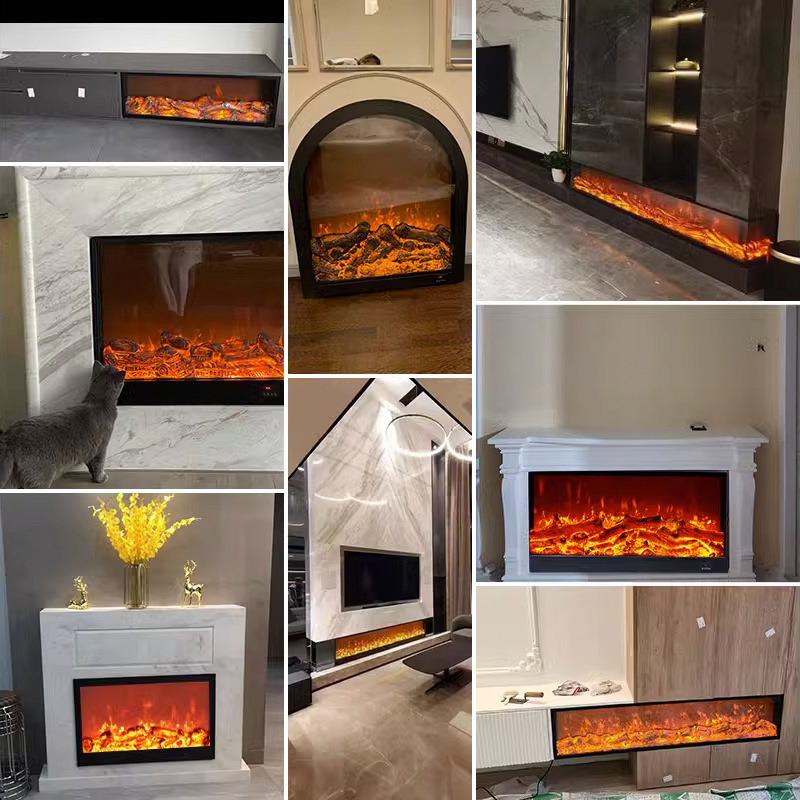 3D Atomized Fireplace with Built-in Humidifier Artificial Flame Fireplace