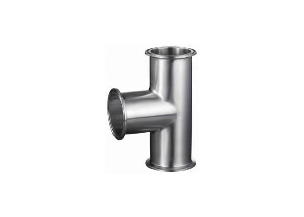 Polished 316 Stainless Steel Sanitary Pipe Fittings Tri Clamp Tee Equal /