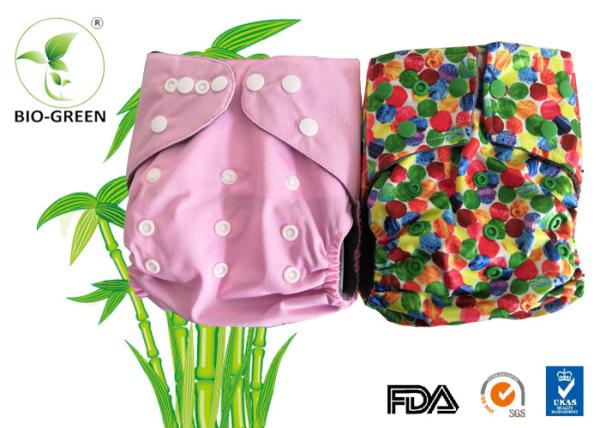 Customized Colorful Washable Cloth Diapers , Private Printed Reusable Baby