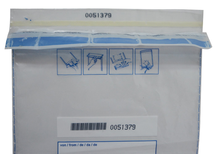 Plastic Deposit Tamper Evident Bag Document Security Packaging Bag