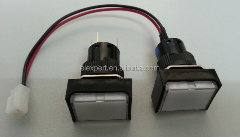 2016 newest 220VAC 10Amp IP67 Metal push button 22mm power symbol led push button