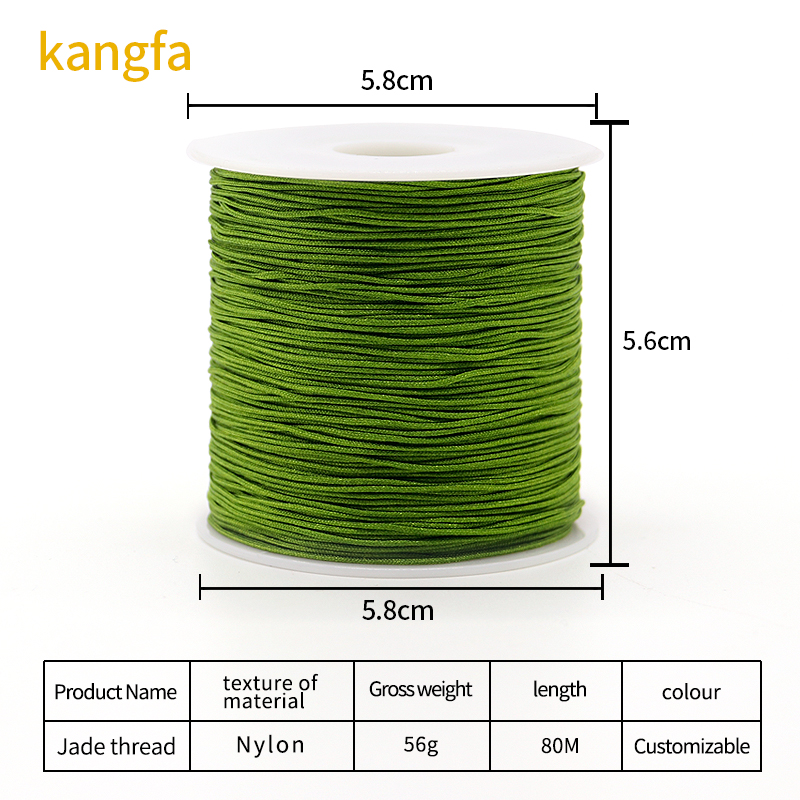DIY Chinese Knot Nylon Braided Rope Taiwan Jade Thread Colorful Gold 0.8mm 1.0mm 1.5mm