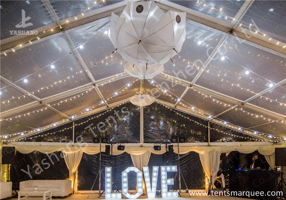 Beautiful Transparent PVC Cover Aluminum Alloy Frame Luxury Outdoor Marquee Tent For Wedding