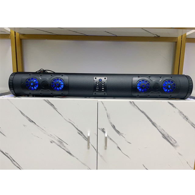 Outdoor Amplified ATV UTV Golf Cart BT Connector 8 Speaker Soundbar Waterproof With LED Lighting 500 Watts