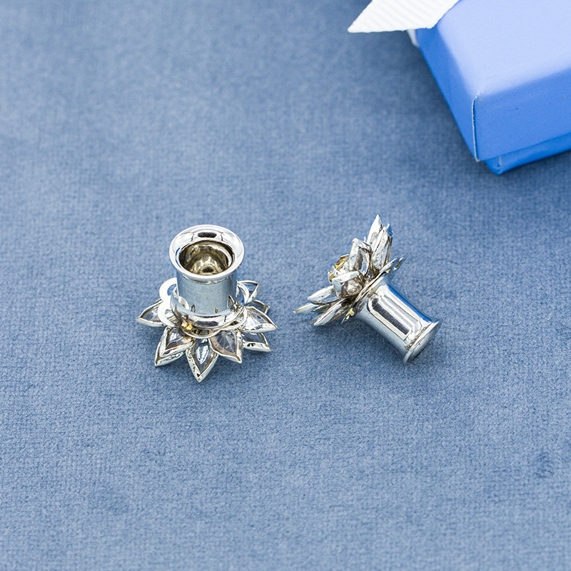 Flower Flesh Tunnel Earrings 304 Stainless Steel 10mm Ear Stretcher Plugs