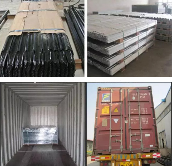 PVC Coated Mid Steel Metal Palisade Fencing W Pale 65mm High Rigidity