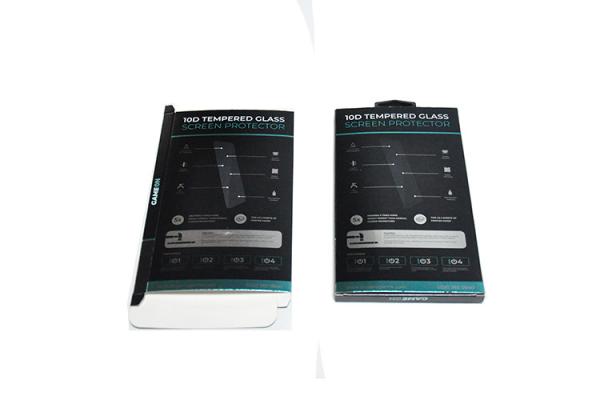 Black Logo Printed matte Tempered Glass Packing Box