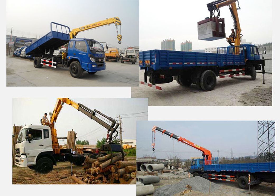Shacman 8X4 4alex Truck with Gsqz560 28ton Folding Mobile Crane Price