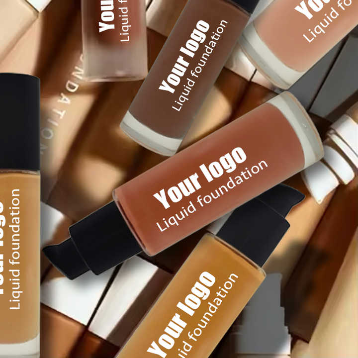 Wholesale Natural Mineral Face Cream Liquid Foundation Waterproof Sunscreen Full Coverage Concealer Light Fair Skin Tones Female