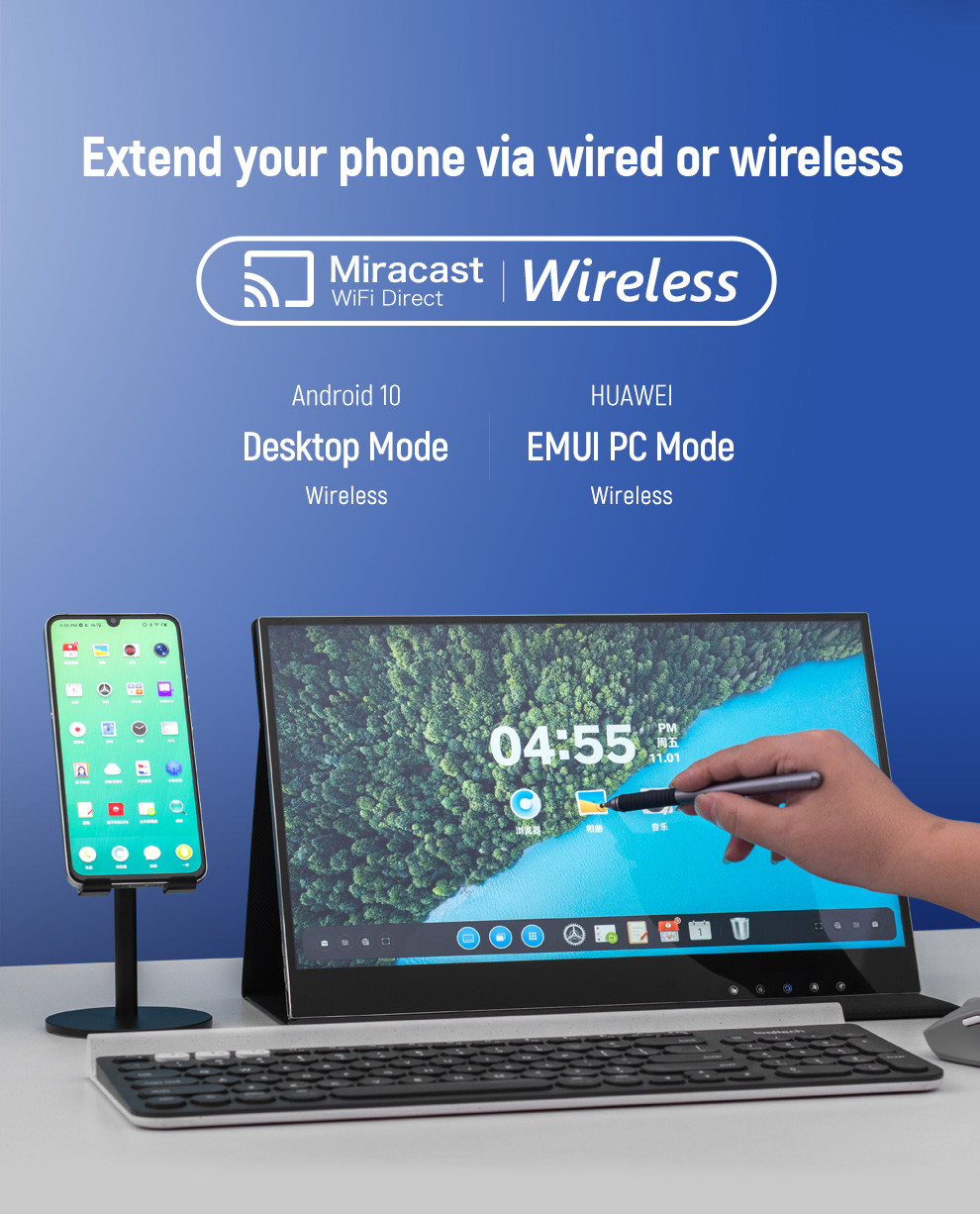 CNHOPESTAR Thin IPS Portable Wireless Touch Screen Monitor For Tablet