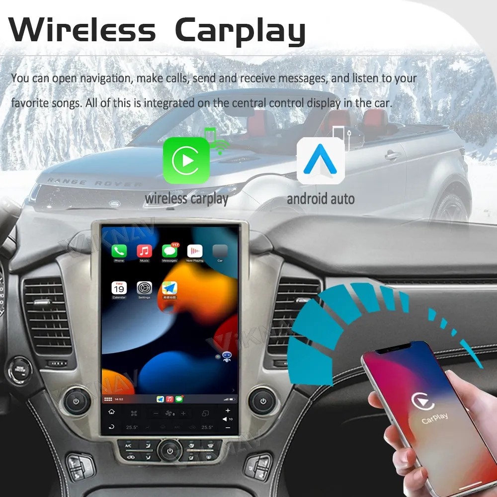 14.4 Inch Head Unit For 2014-2020 Chevroler Suburban Tahoe GMC Yukon Navigation GPS Multimedia Player Wireless Carplay