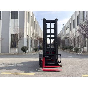 Space-saving Three-way Electric Pallet Stacker Capacity 1500 KG Lifting Height