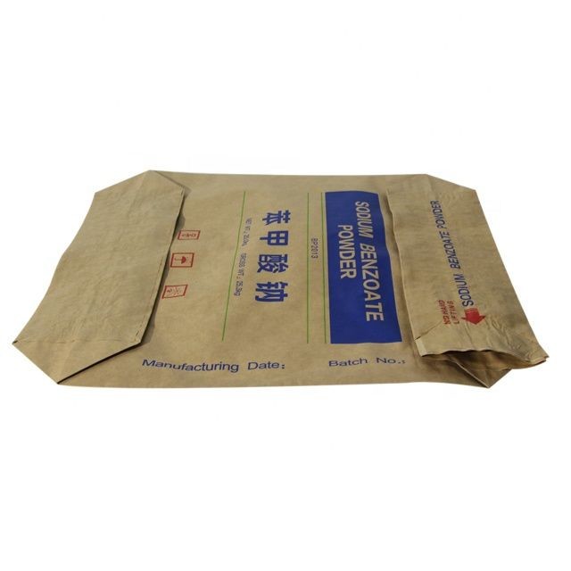 25kg 50kg 3 Layers Kraft Paper Packaging Bag For Mortar Gypsum
