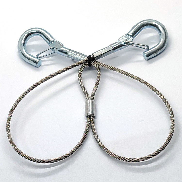 1.2mm Stainless Wire Rope Lanyard Safety Belt With Plastic Skin