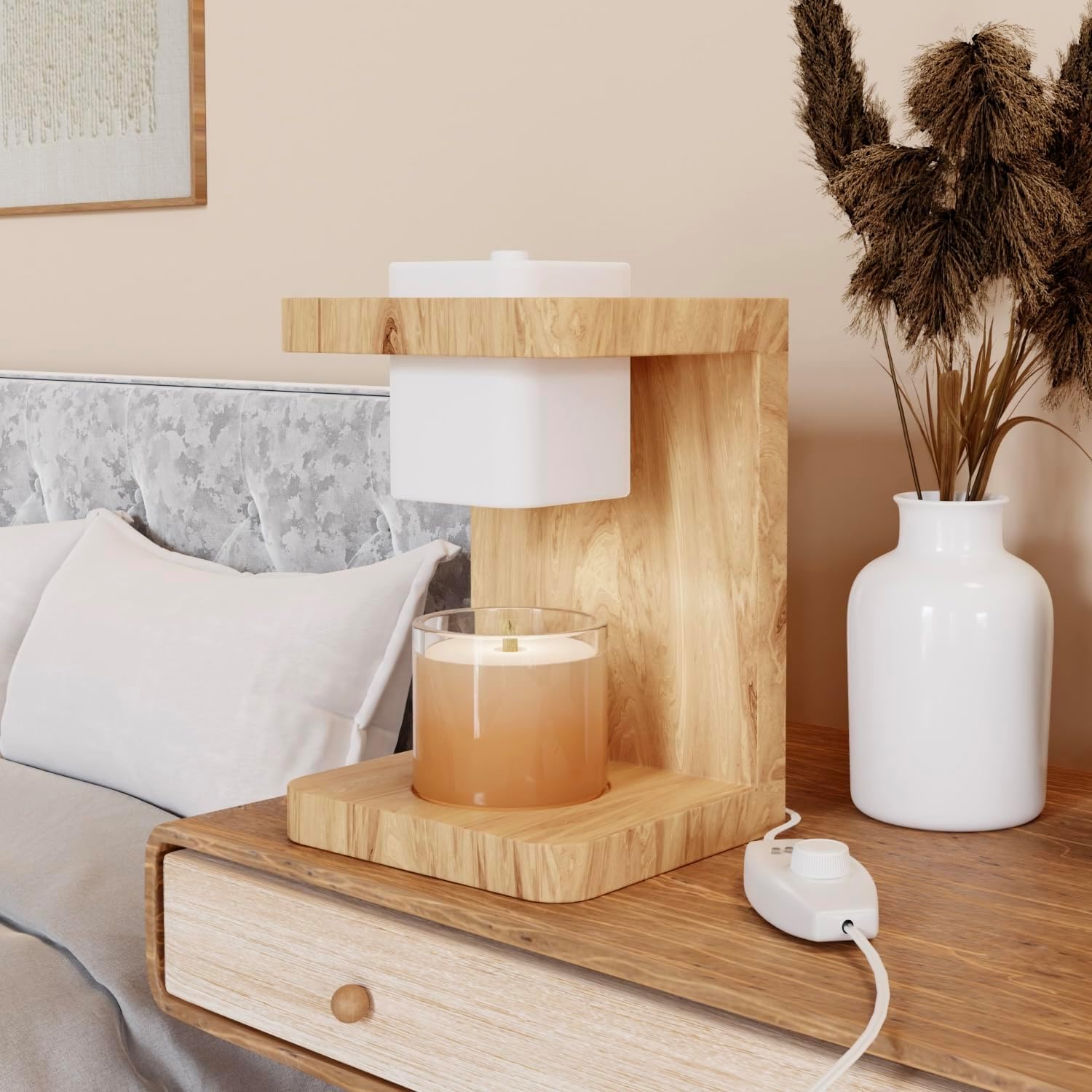 Customized Wood Household Items Polished Essential Oil Burner Diffuser Aromatherapy Oil Warmer