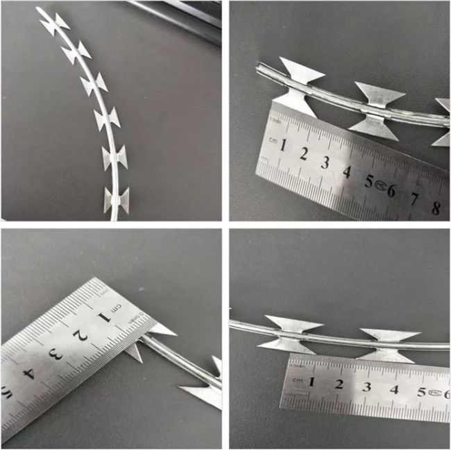 Green Pvc Coated Galvanized Coils Of Barbed Wire For Security Fence