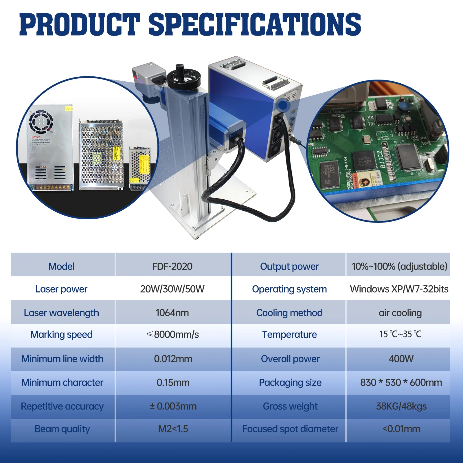 50W 30W Fiber Laser Marking Machine Raycus MAX For DIY Jewelry Metal Engraving