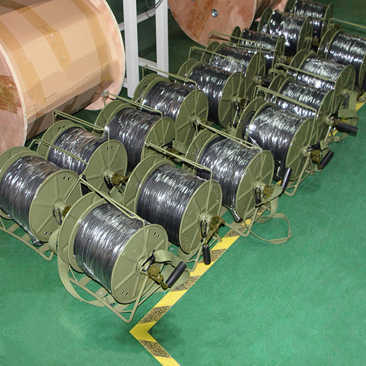Retractable Outdoor Broadcast TPU Communication Fiber Optic Drum Portable Cable Reel