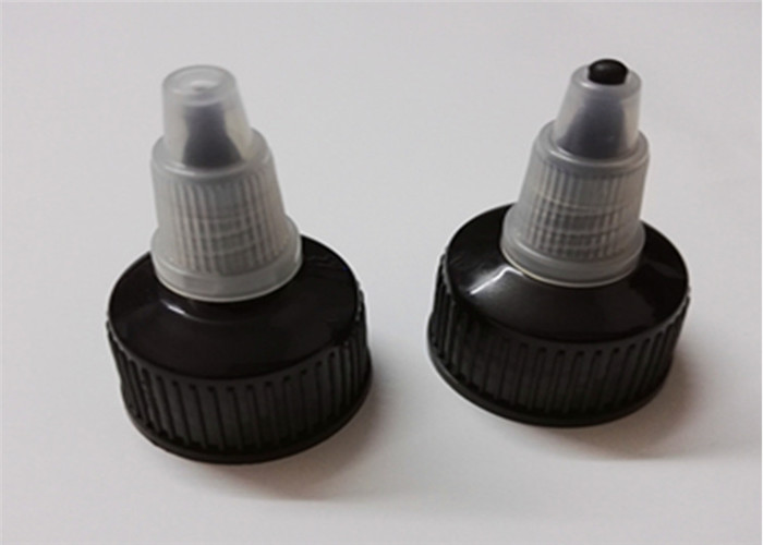 Black / Customized Color Durable Plastic Screw Caps Smooth Closure Type