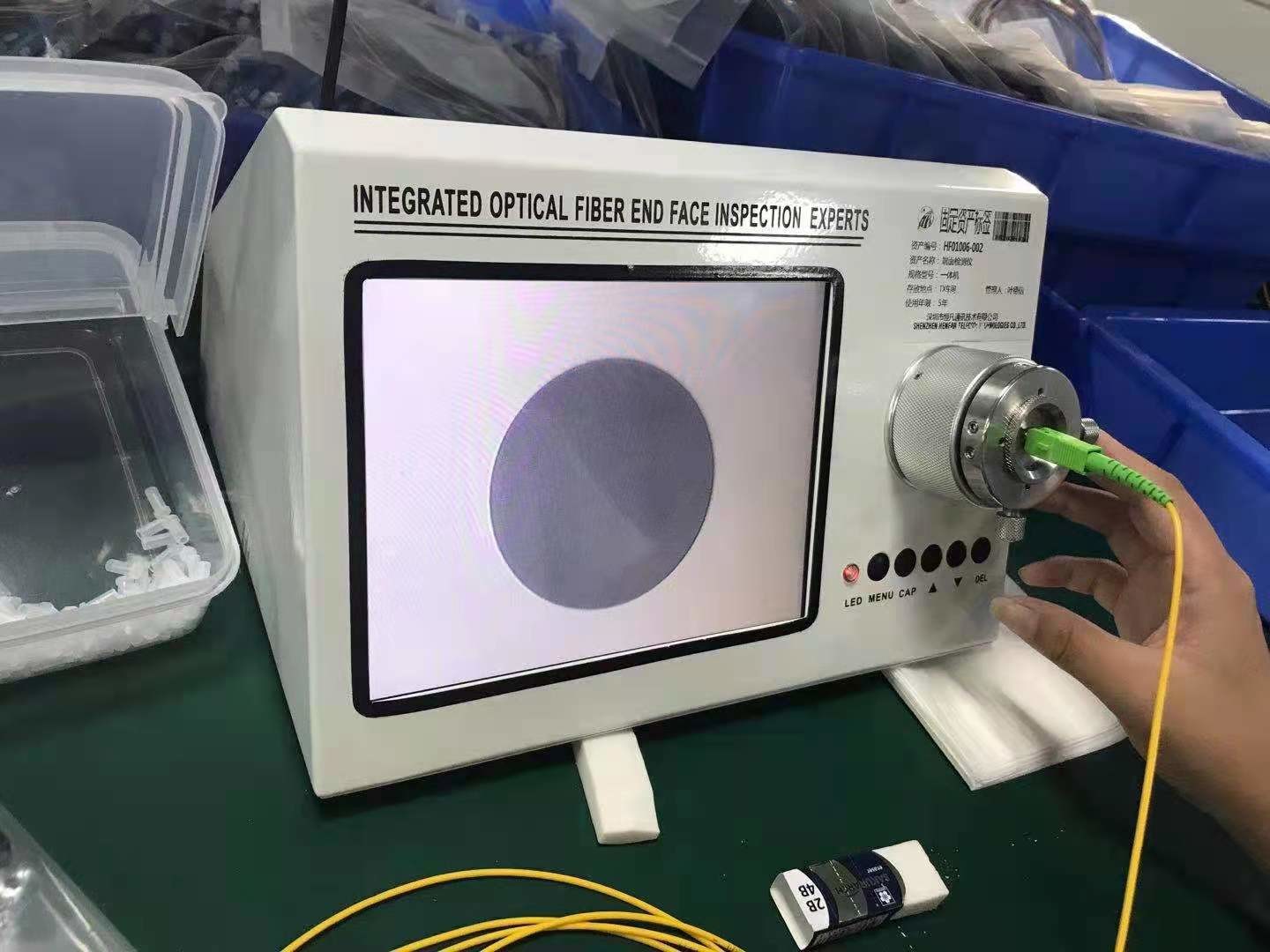Stainless Steel 50dB 80 rpm Fiber Polishing Machine Use For FTTH