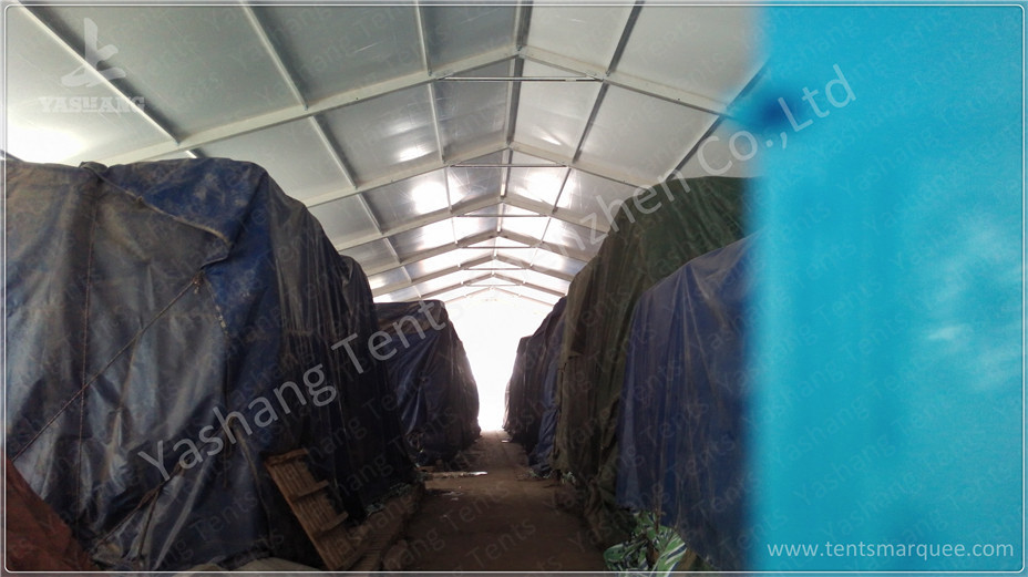Sliding Gate Logistics White Industrial Canopy Shelter Outside Storage Tent