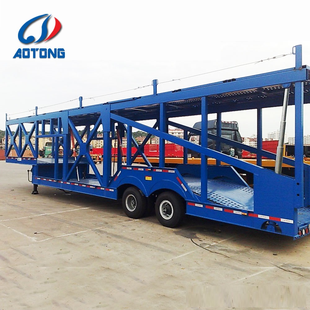 2 Axles Hydraulic Lifting Double Floors Car/SUV Hauler Truck Trailer for Cars Carrier