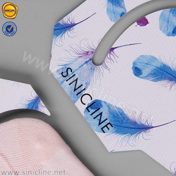 Retail 6cm*10cm Ankle Socks Paper Header Cards For Display