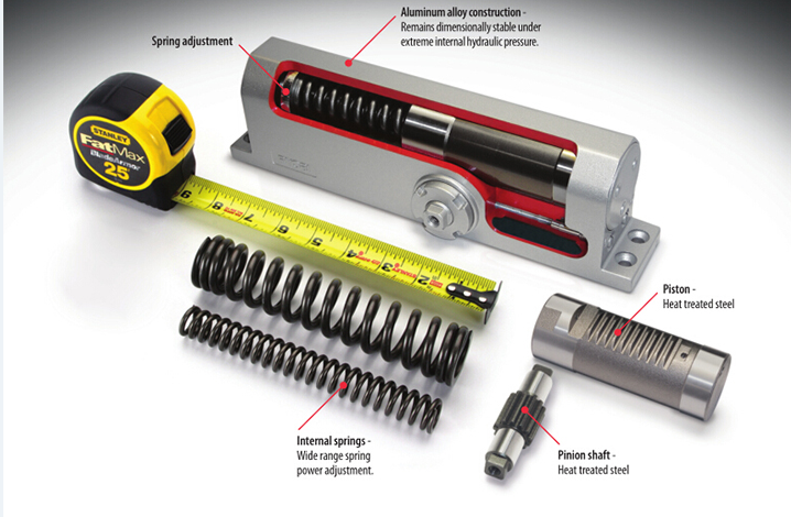 Automatic Adjusting Spring Loaded Door Closer 60KG 180° Max Opening Angle
