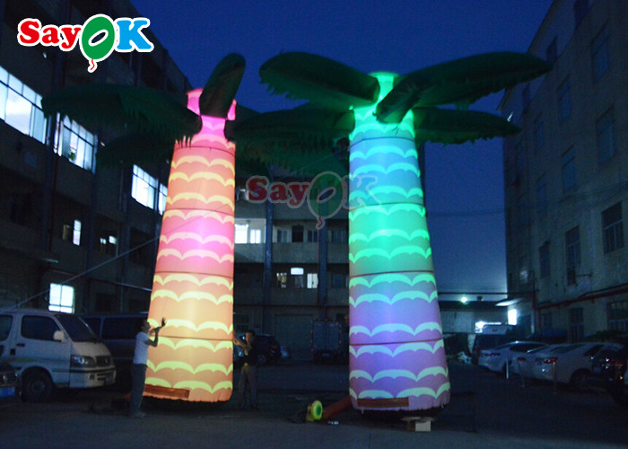 190t Oxford Cloth Inflatable Stage Decoration Artificial Airblowing Coconut Palm Tree