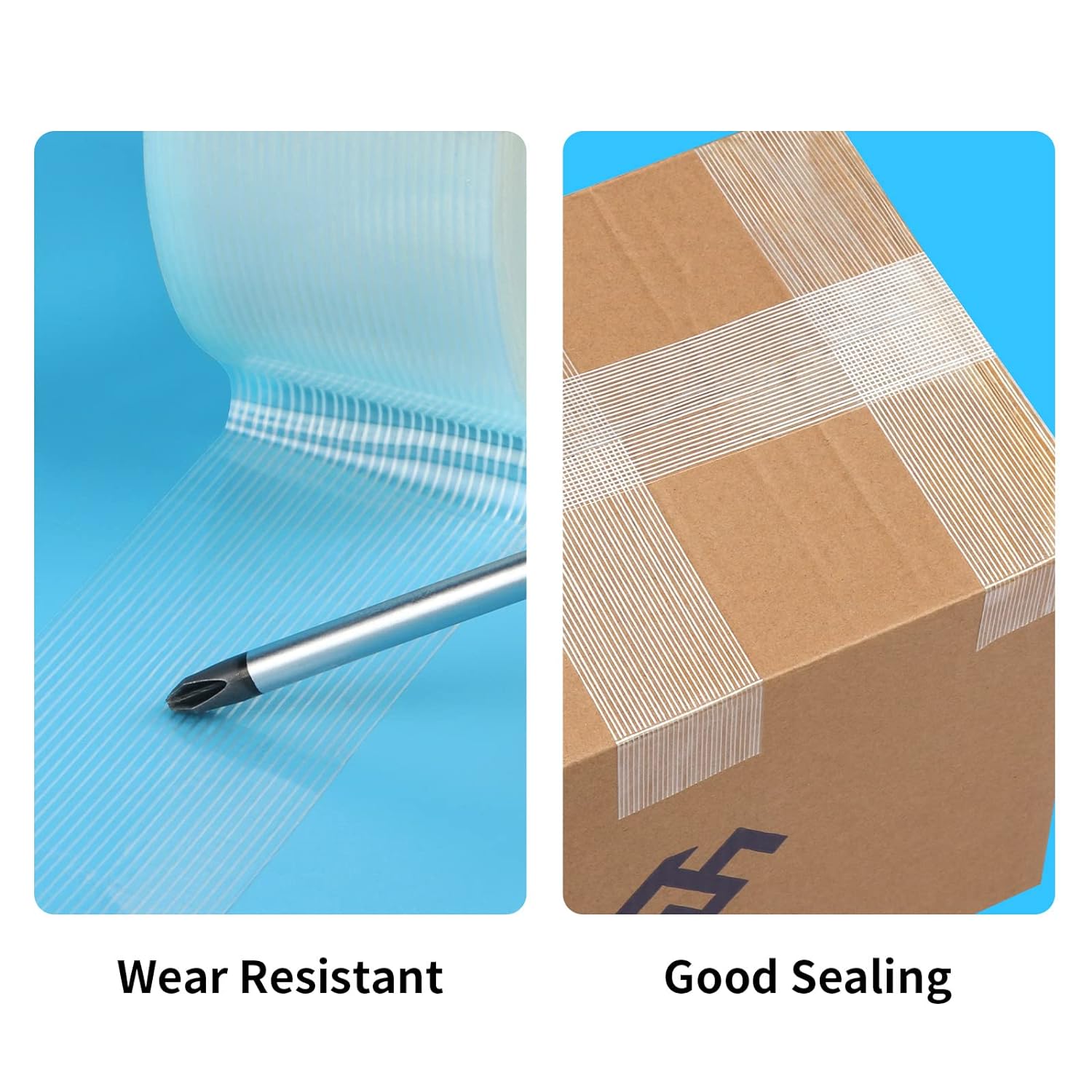 Hot Melt Fiberglass Mesh Tape With Cross Fiber Filament Strapping Waterproof