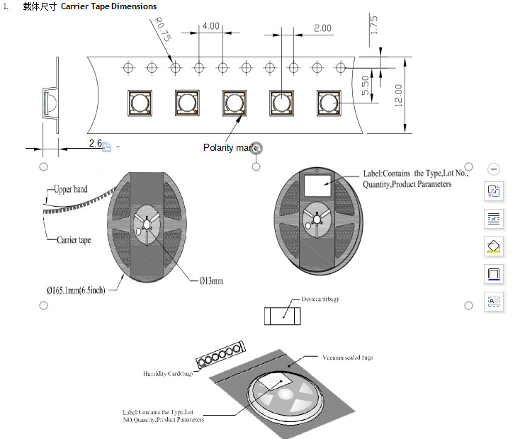0.2W 2000mW Chip Uv Led 365nm High Power For 3DInk Curing