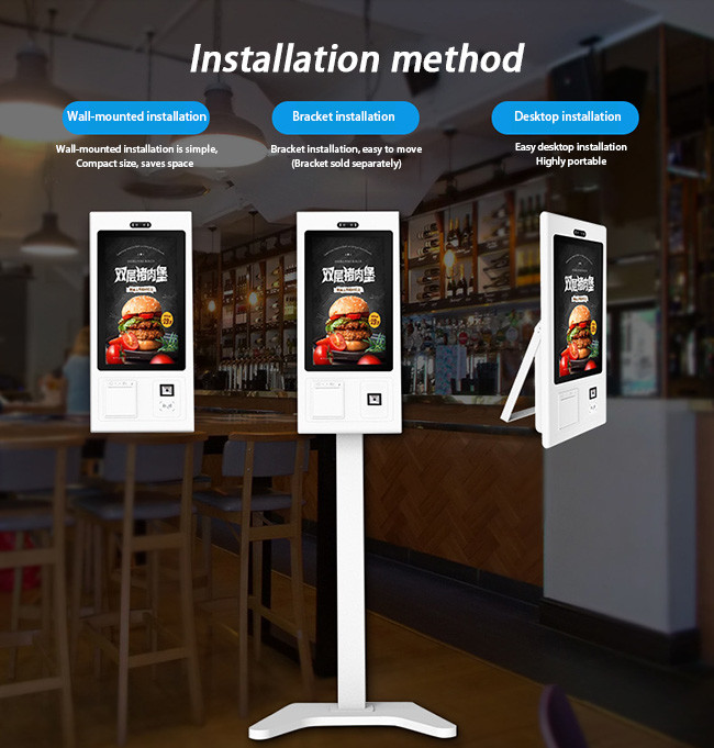 High-Performance Self-Ordering Kiosk with Dual-Screen Display for Enhanced Interaction