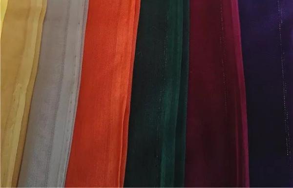 Metallic thread selvedge 100% spun polyester high twisted full voile factory direct sale cheap price high quality