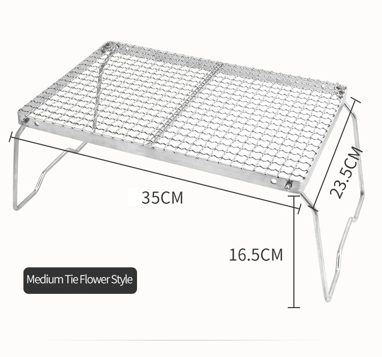 Foldable Food Grade Stainless Steel BBQ Grill Rack