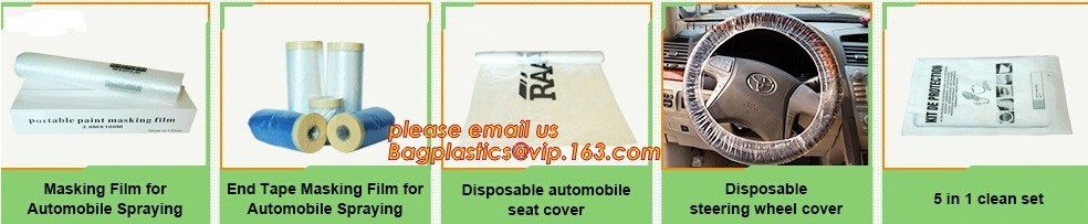 Outdoor Used Blue Paper Taped Outdoor Used Cloth Tape Masking Auto Used Pretaped Masking Film Taped Masking Film Pretape