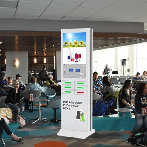 Restaurant Advertising Public Phone Charging Stations For Electronics , OEM /