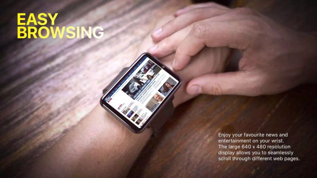 Smartwatch 4G with 3GB ROM + 32GB RAM WiFi GPS Heart Rate Sleeping Monitor for Ios Android with Big Screen