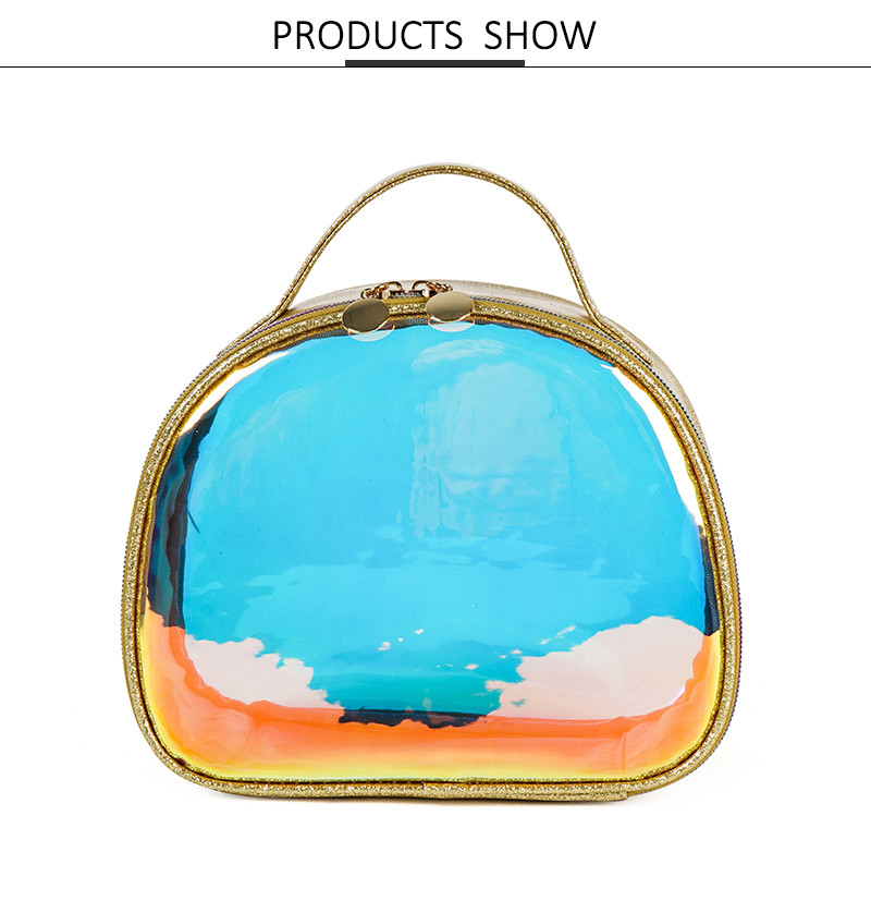 Handy Makeup Organizer TPU Holographic Cosmetic Bag
