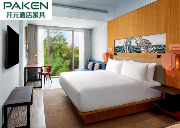 Tropical Countries Engineered Bench / Oak Veneer Wooden Hotel Furnitures Natural