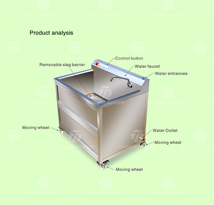 85KG 0.55KW Commercial ultrasonic bubble cleaning machine ozone sterilization cleaning machine can be fixed productionl