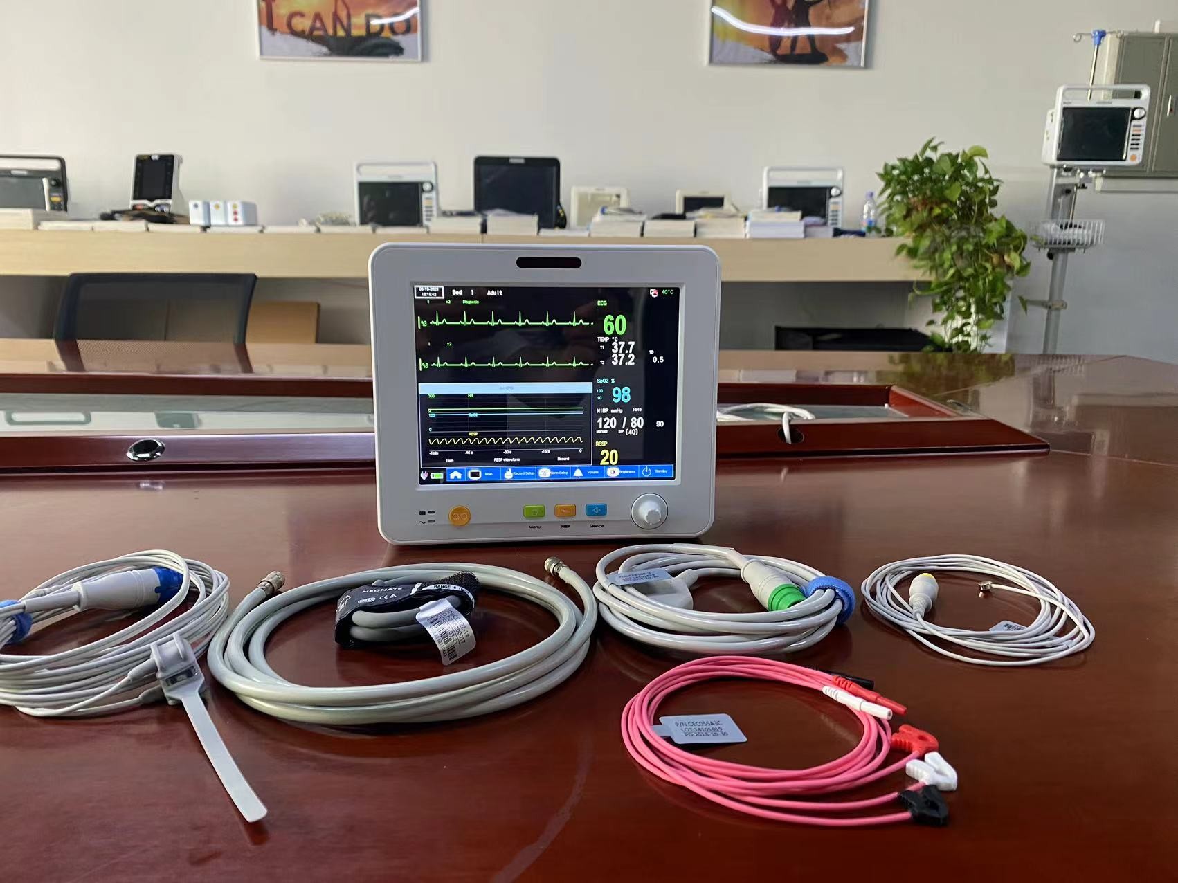 Multi Parameter Neonatal Patient Monitor With EtCO2 ECG SPO2 NIBP Temp Measurement