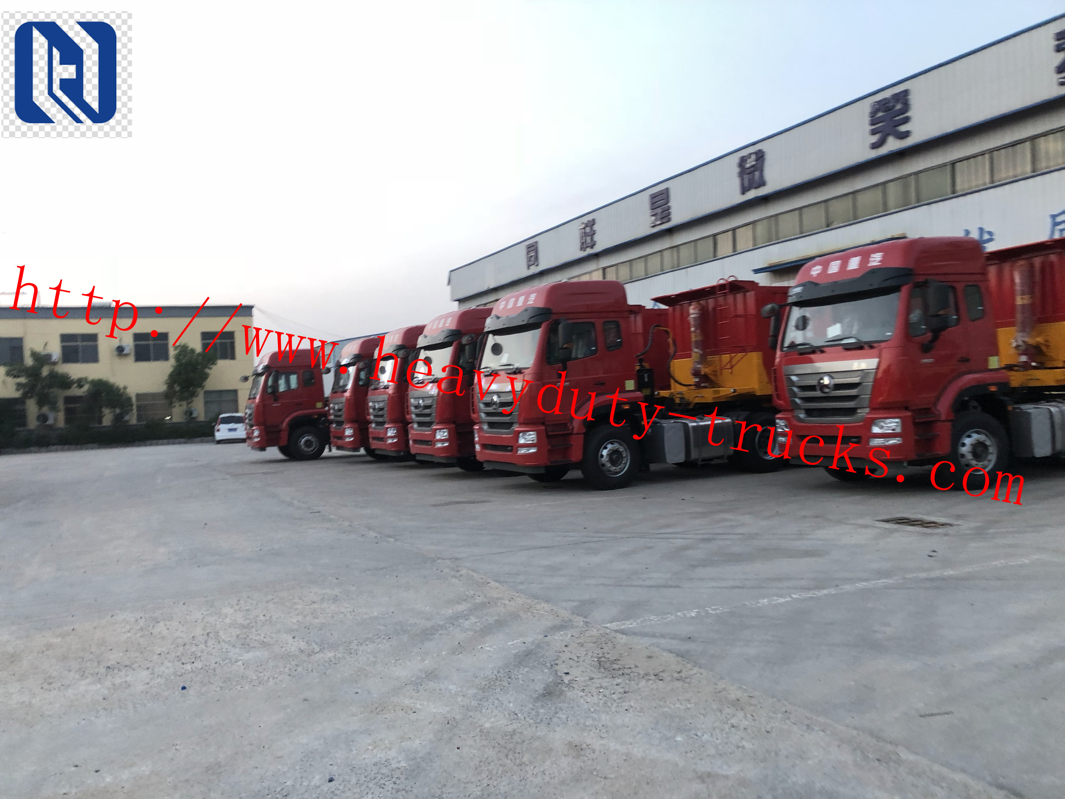 336hp Red Left Hand Drive Dump Truck 6x4 Sinotruk Howo7 Brand URO II Emission