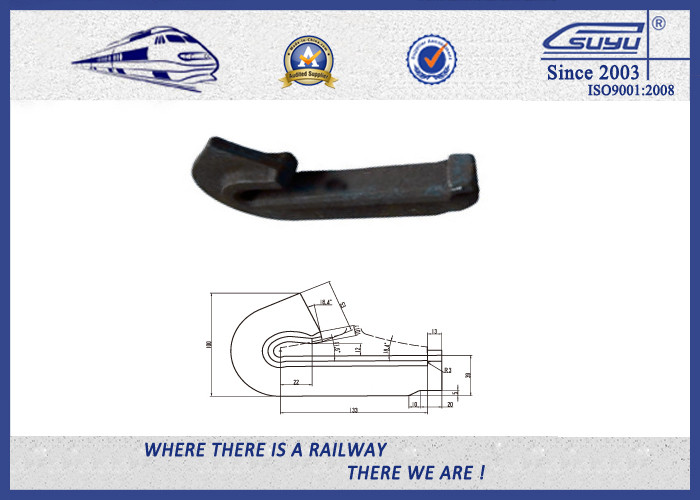 50 Kg / 85kg UIC54 P65 Drive On Railway Spare Parts Spring Type Rail Fasteners