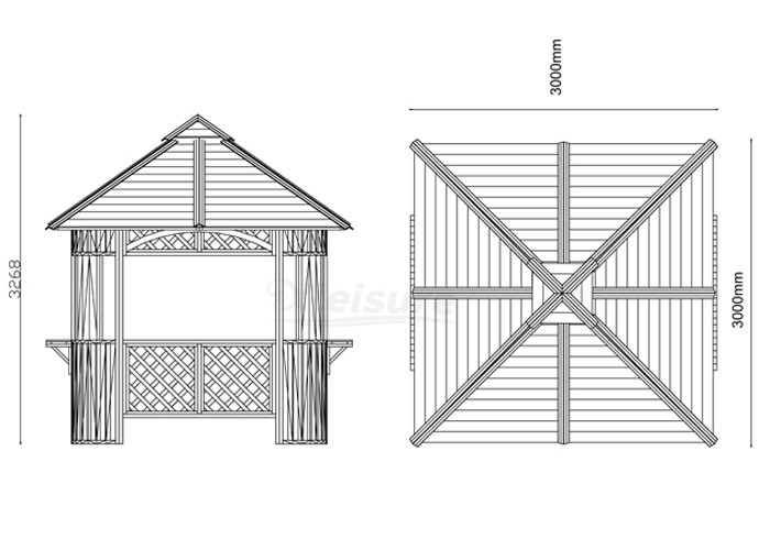 Spa Gazebo With Chair In Black/Brown Color-Duty PS Materials Outdoor Garden