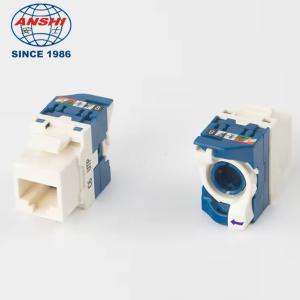  Toolless and Rotatable RJ45 Keystone Jack with 180 Degree Rotation for CAT6 Cables and High Speed Data Manufactures
