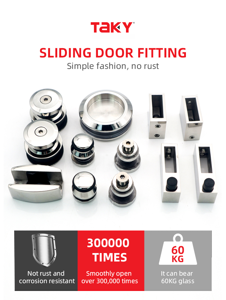 Polish Finish Stainless Steel 304 Bar Tube for Glass Sliding Door Kit System at Hotel