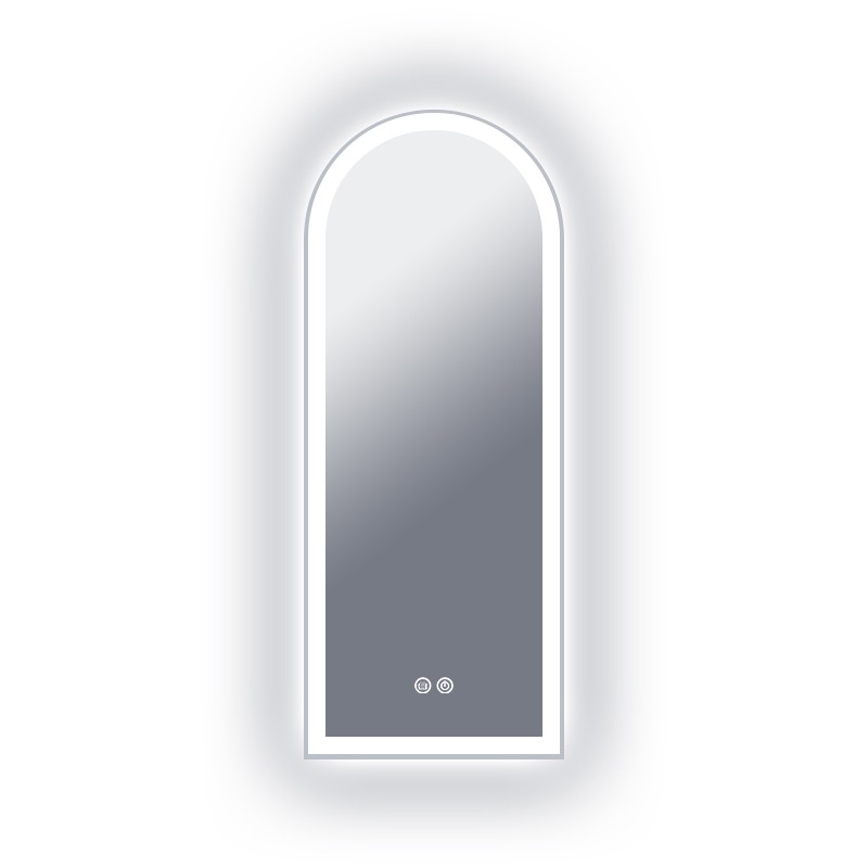 Arch Shape Modern Luxury Hotel Bathroom Decorative Round Wall Smart Mirror With LED Lighted