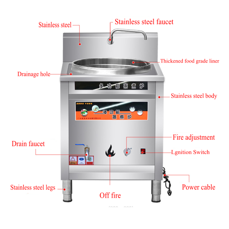 Heavy Duty Kitchen Processing Equipment Big Silver Cooking Pot